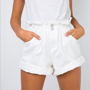 Princess Polly Paper Bag Denim Shorts size 4